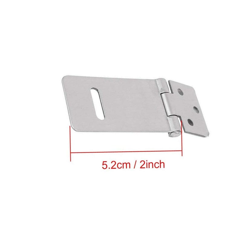 XMHF Padlock Locking Hasp Staple Safety Door Clasp Gate Lock Latch Stainless Steel Door Cabinet Swivel Clasp Latch 4Pcs (2 inch) - Image 4